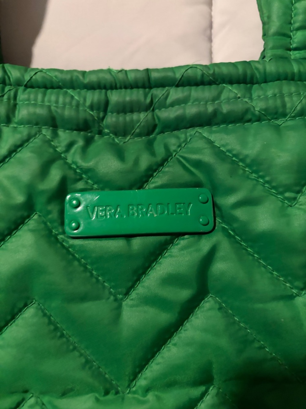 Quilted Green Tote Bag - Unknown Brand - Picture 2 of 3